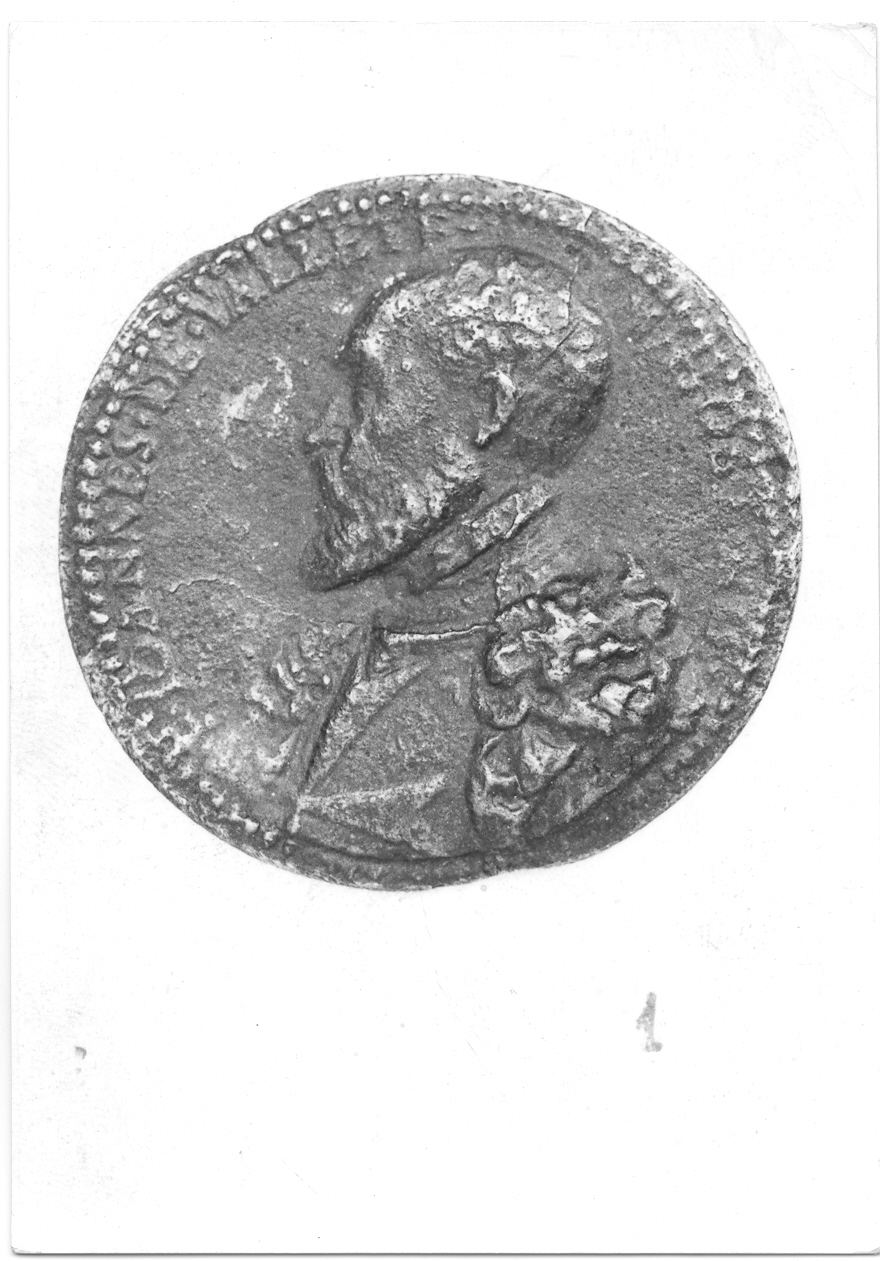 ritratto d'uomo di profilo (medaglia) di Cartaro Mario (sec. XVI)