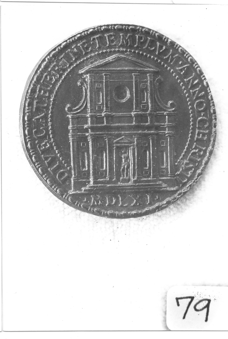 facciata di una chiesa (medaglia) di Bonzagna Gian Federigo (sec. XVI)