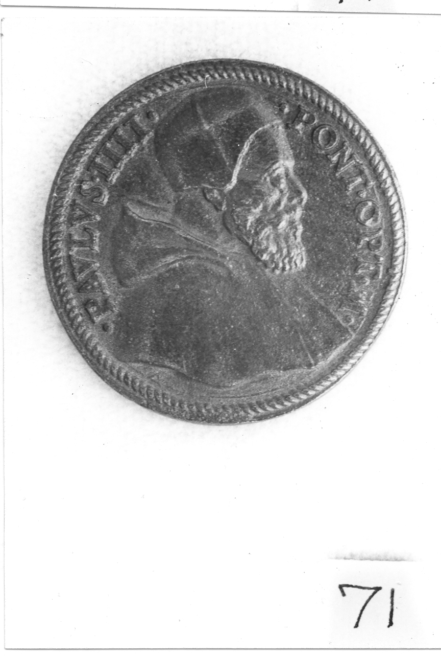 ritratto di ecclesiastico (medaglia) di Bonzagna Gian Federigo (sec. XVI)