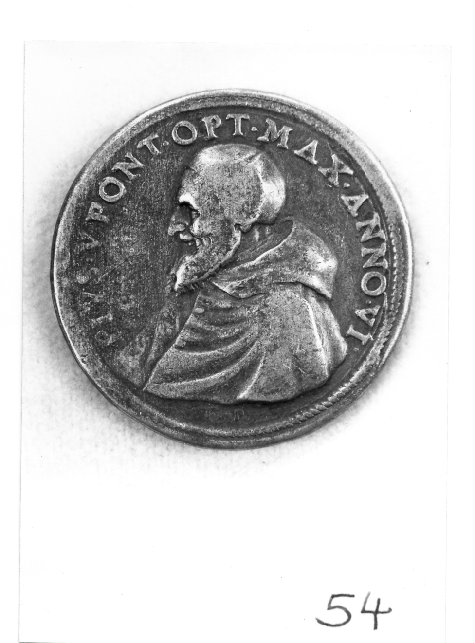 ritratto di papa Pio V (medaglia) di Bonzagna Gian Federigo (sec. XVI)