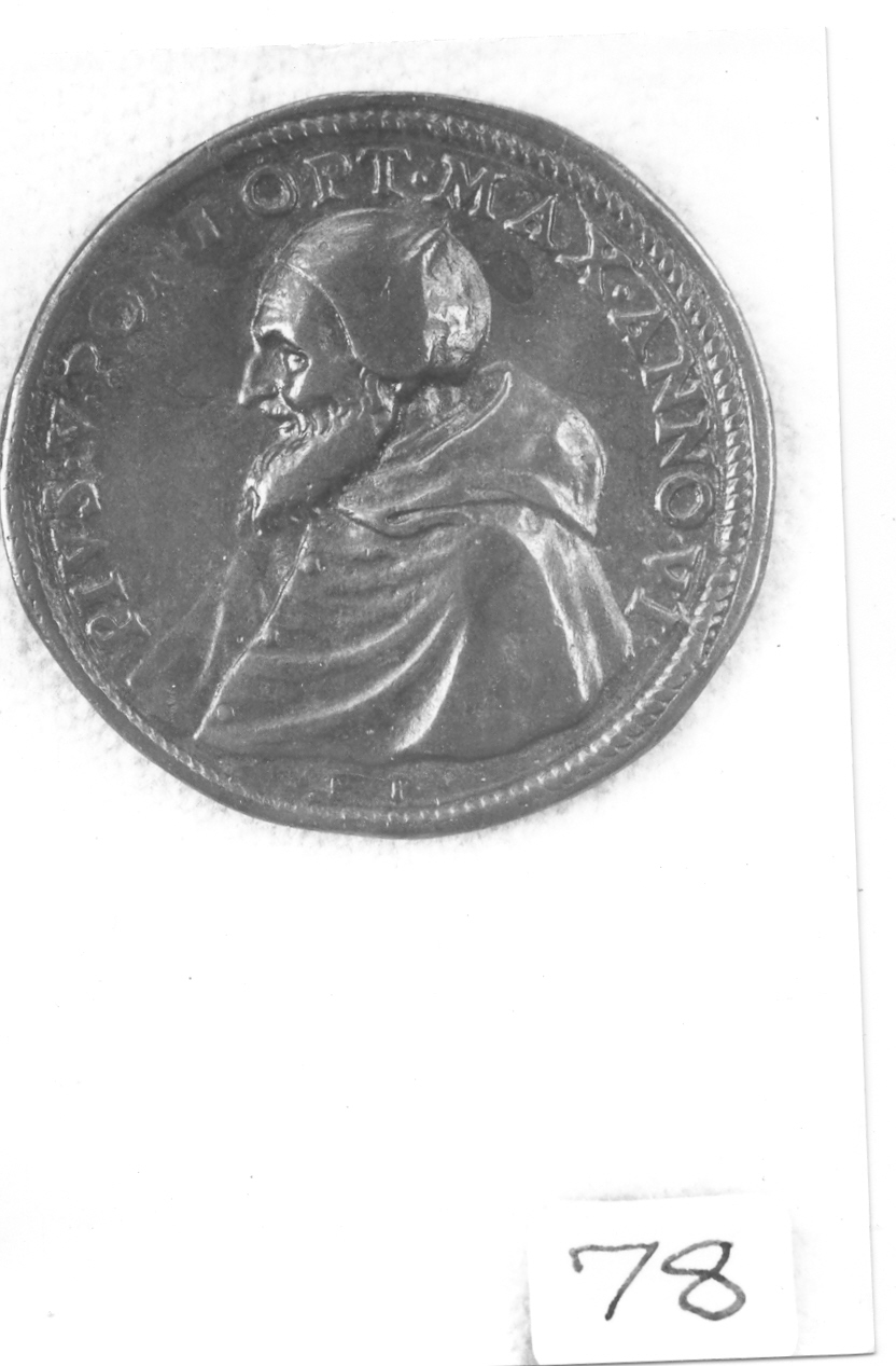ritratto di papa Pio V (medaglia) di Bonzagna Gian Federigo (sec. XVI)