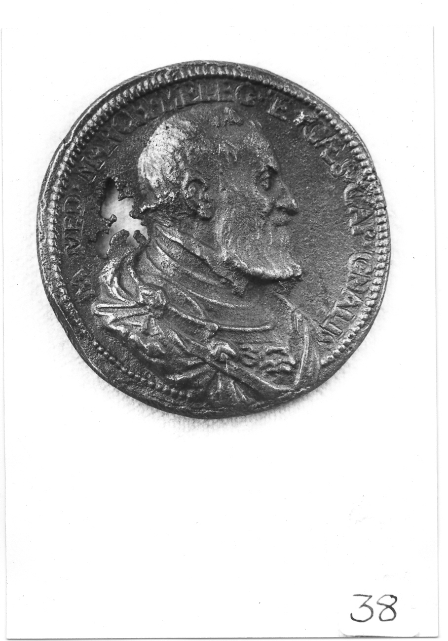 ritratto d'uomo di profilo (medaglia) di Galeotti Pietro Paolo (sec. XVI)