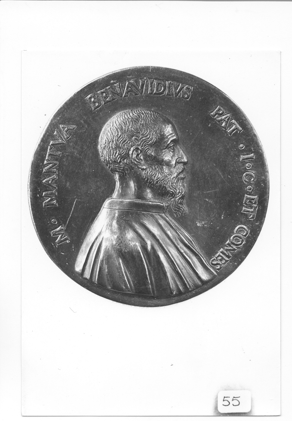 ritratto d'uomo di profilo (medaglia) di Martino da Bergamo (sec. XVI)