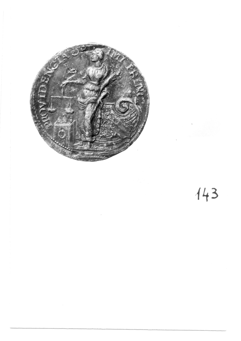 figura allegorica femminile (medaglia) di Poggini Domenico (attribuito) (sec. XVI)