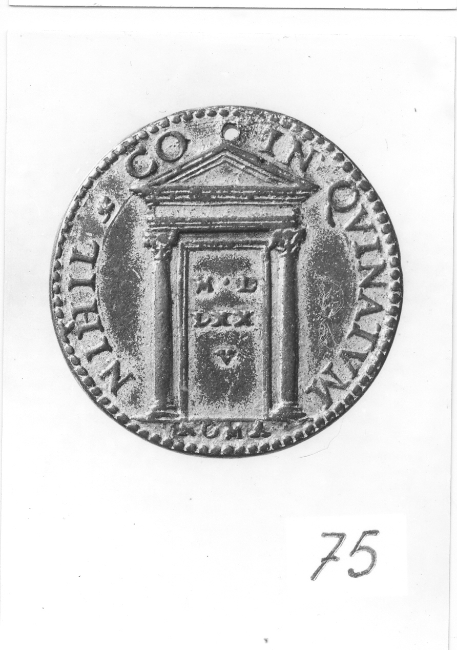 architettura (medaglia) di Poggini Domenico (attribuito) (sec. XVI)