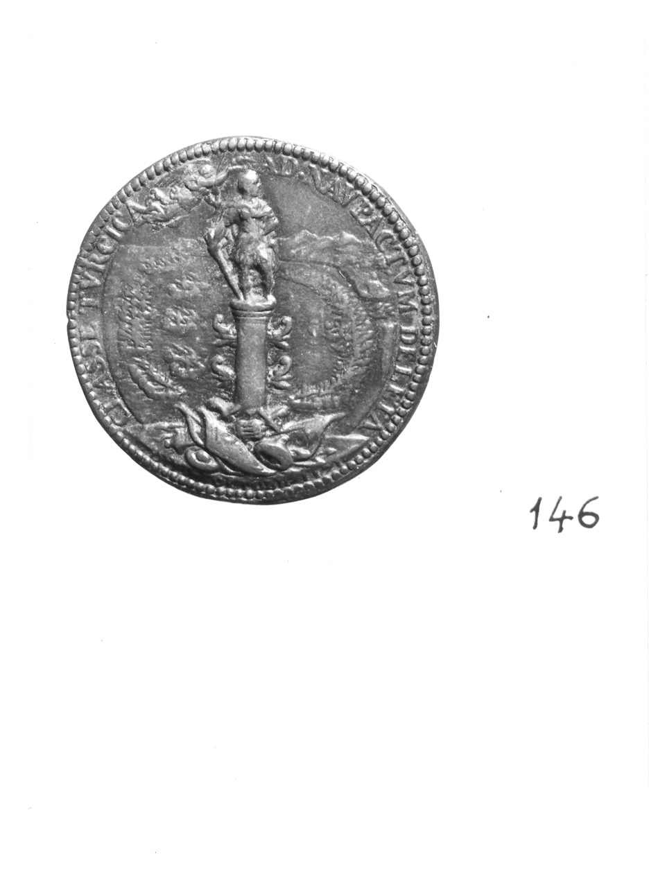 battaglia di Lepanto (medaglia) di Melon Giovanni (sec. XVI)