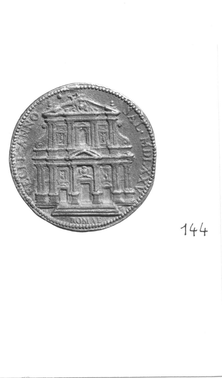 facciata della chiesa del Gesù a Roma (medaglia) di Melon Giovanni (sec. XVI)