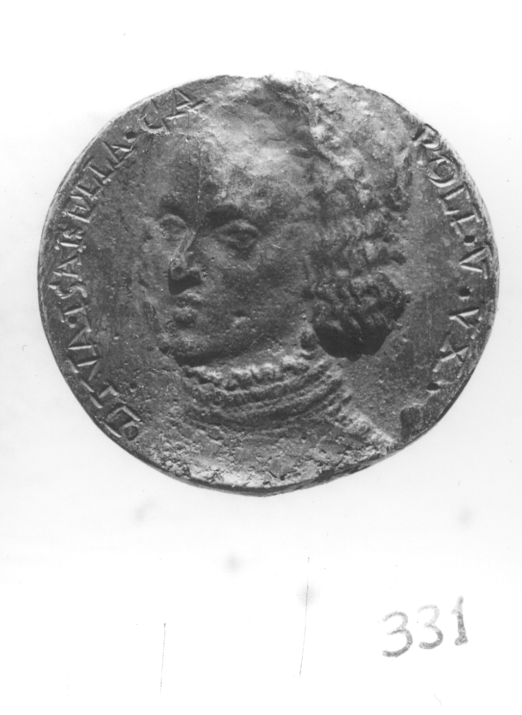testa di donna (medaglia, elemento d'insieme) di Leoni Leone (sec. XVI)