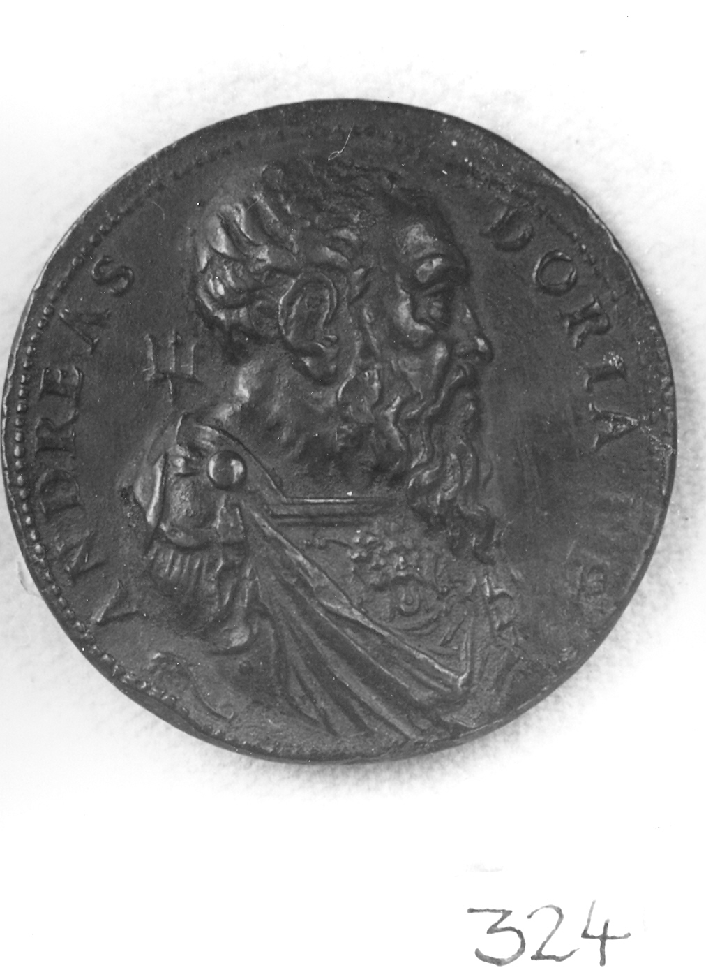 busto maschile (medaglia, elemento d'insieme) di Leoni Leone (sec. XVI)