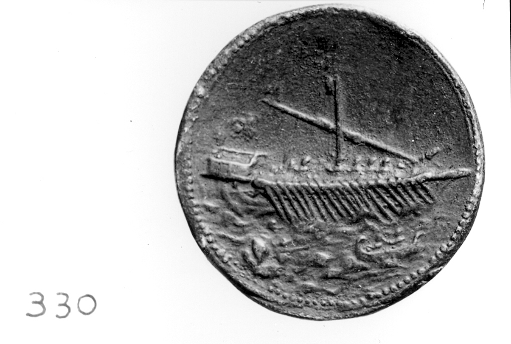 veliero (medaglia, elemento d'insieme) di Leoni Leone (sec. XVI)