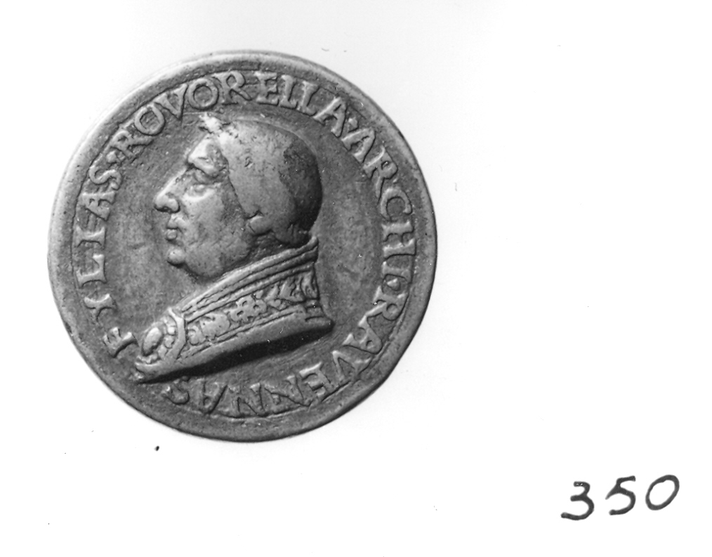 busto maschile (medaglia, elemento d'insieme) di Sperandio (sec. XV)