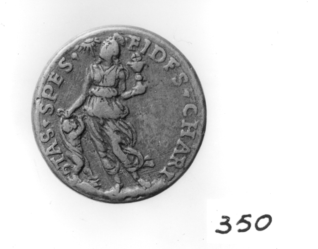 figura allegorica femminile (medaglia, elemento d'insieme) di Sperandio (sec. XV)