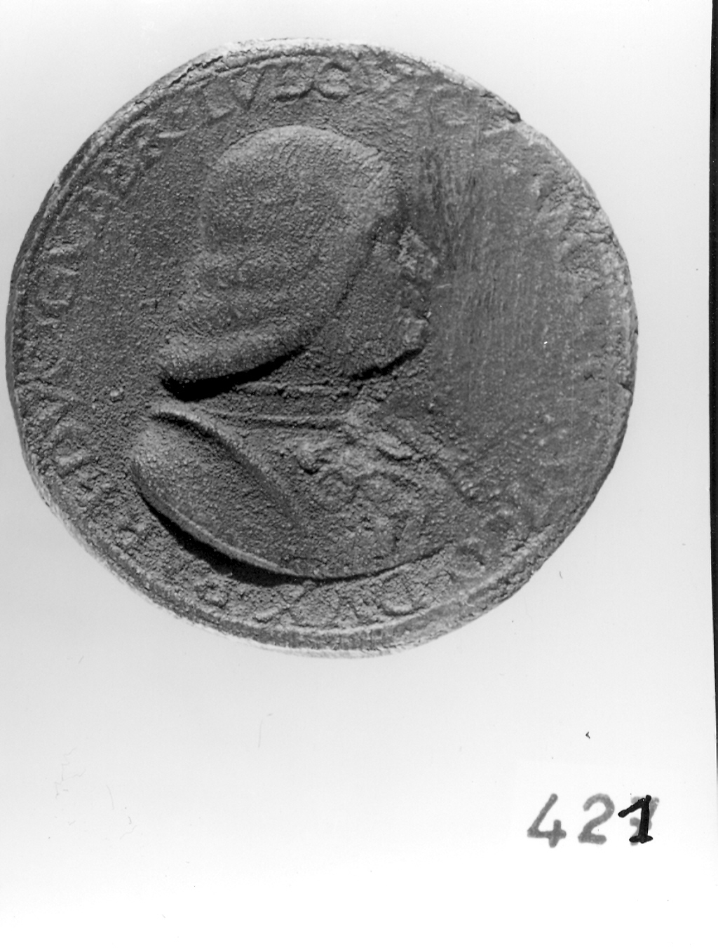 busto maschile (medaglia, elemento d'insieme) di Foppa Cristoforo detto Caradosso (primo quarto sec. XVI)