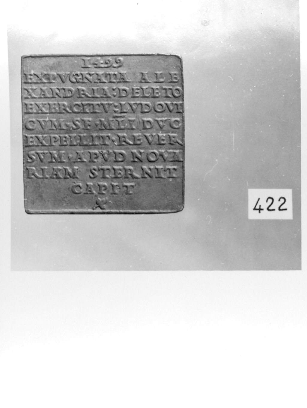 iscrizione (medaglia, elemento d'insieme) di Foppa Cristoforo detto Caradosso (primo quarto sec. XVI)