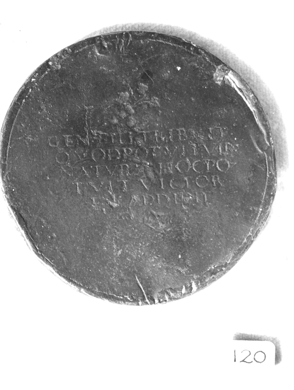 iscrizione (medaglia, elemento d'insieme) di Gambello Vittore detto Camelio (secc. XV/ XVI)