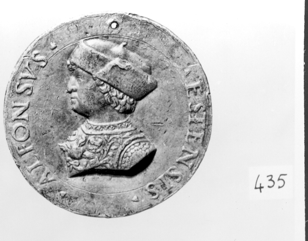 busto di uomo (medaglia, elemento d'insieme) - ambito ferrarese (primo quarto sec. XVI)