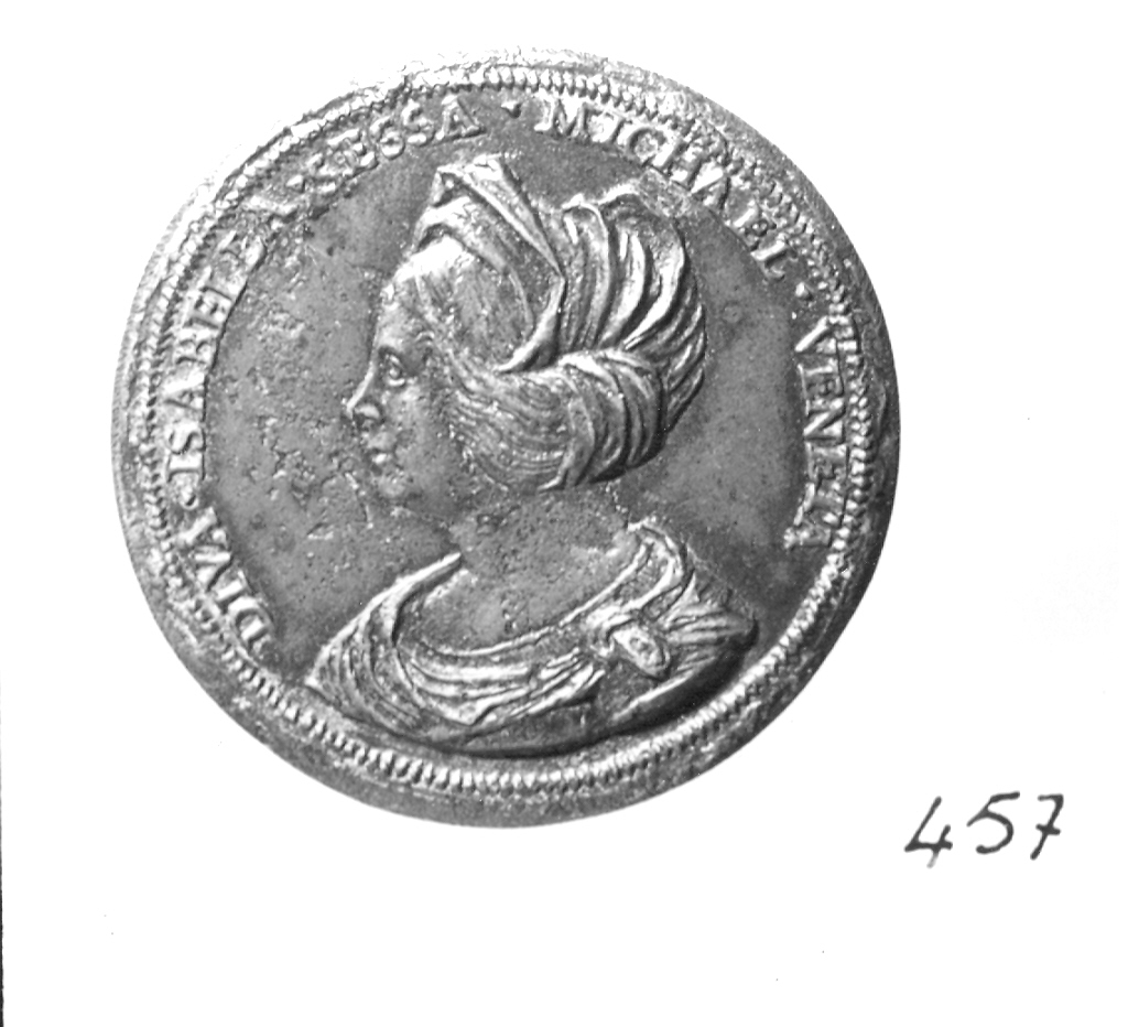 figura femminile (medaglia, elemento d'insieme) di Pomedello Giovanni Maria (sec. XVI)
