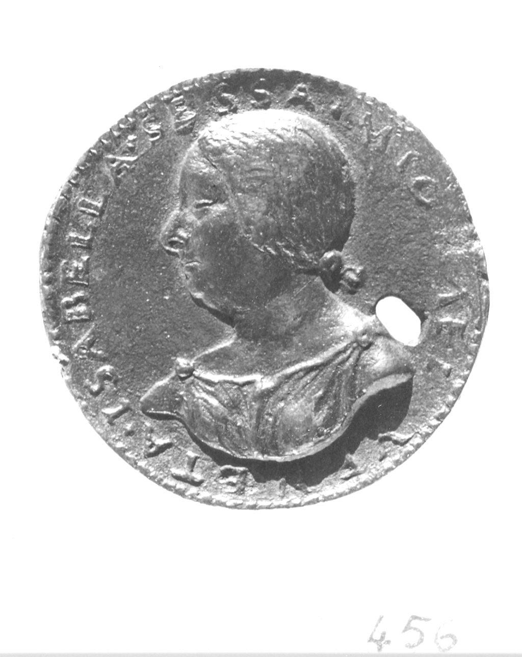 busto femminile (medaglia, elemento d'insieme) di Pomedello Giovanni Maria (sec. XVI)