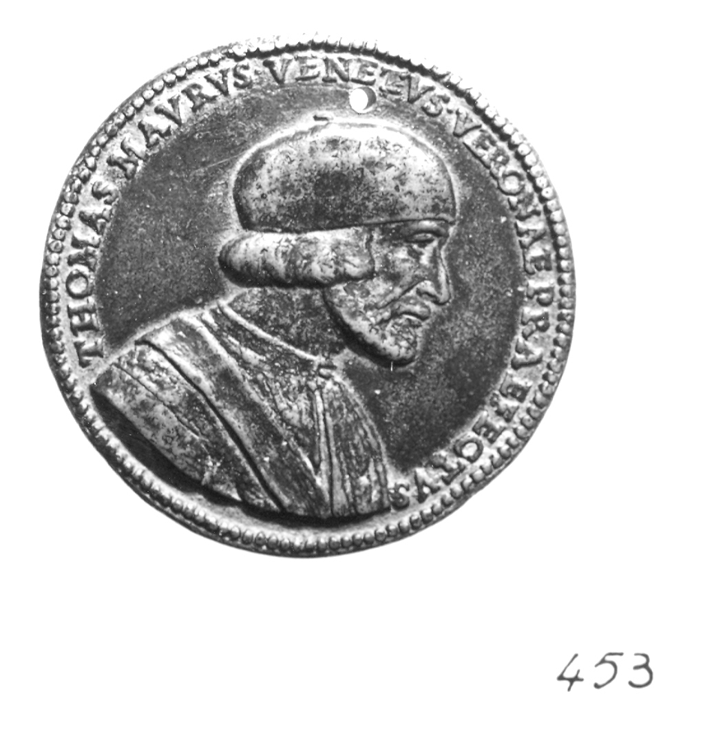 busto di uomo (medaglia, opera isolata) di Pomedello Giovanni Maria (sec. XVI)