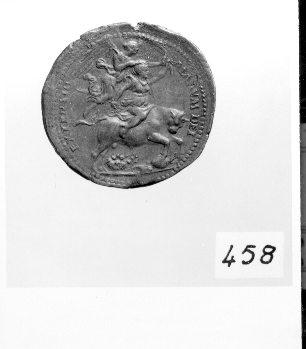 figura femminile (medaglia, elemento d'insieme) di Cavallerino Nicolò (sec. XVI)