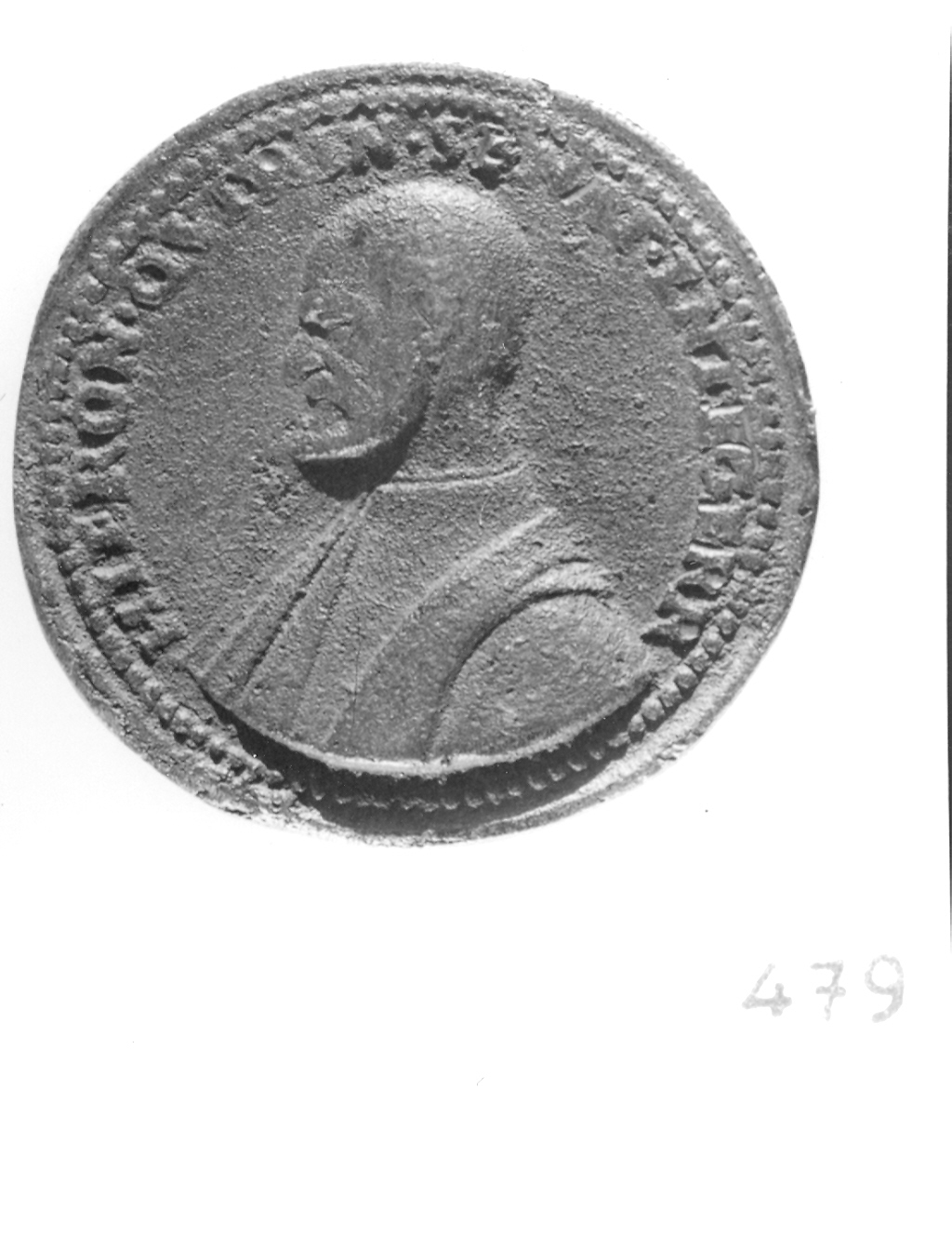 busto maschile (medaglia, elemento d'insieme) di Spinelli Andrea (sec. XVI)