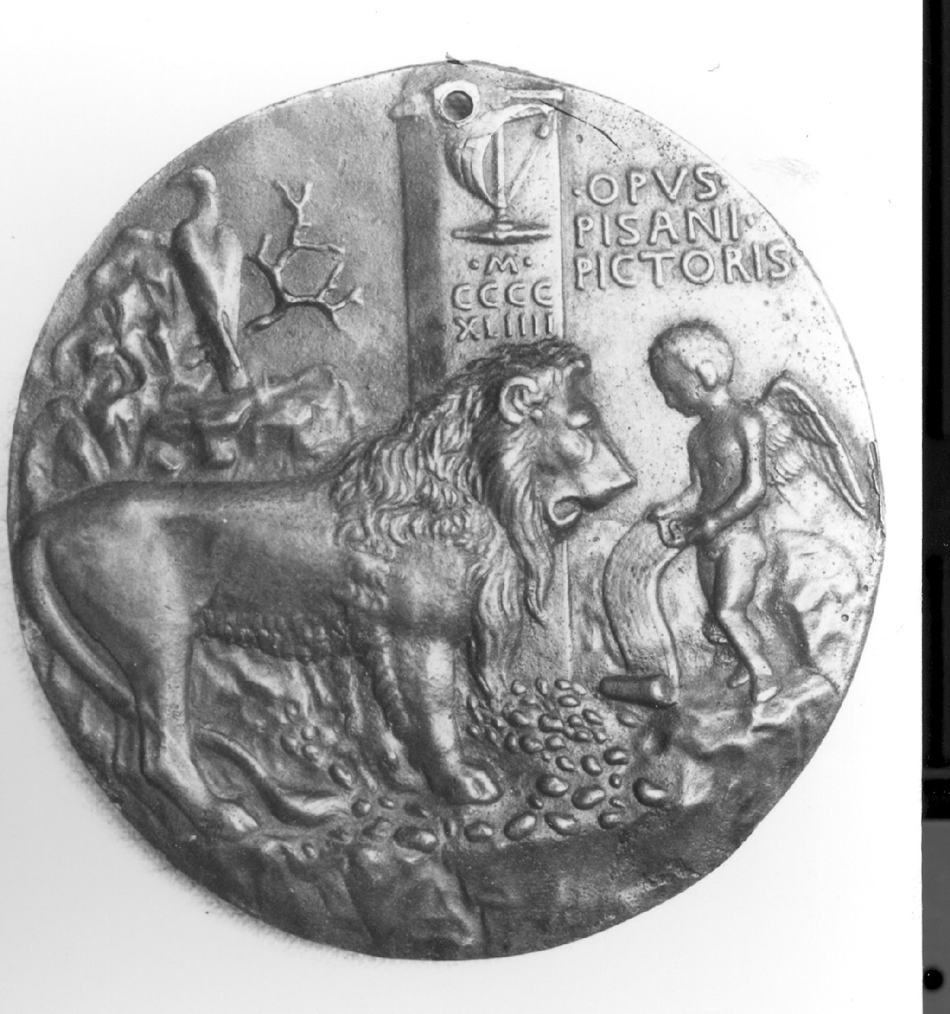 impresa gentilizia (medaglia, elemento d'insieme) di Antonio di Puccio Pisano detto Pisanello (secc. XIV/ XV)