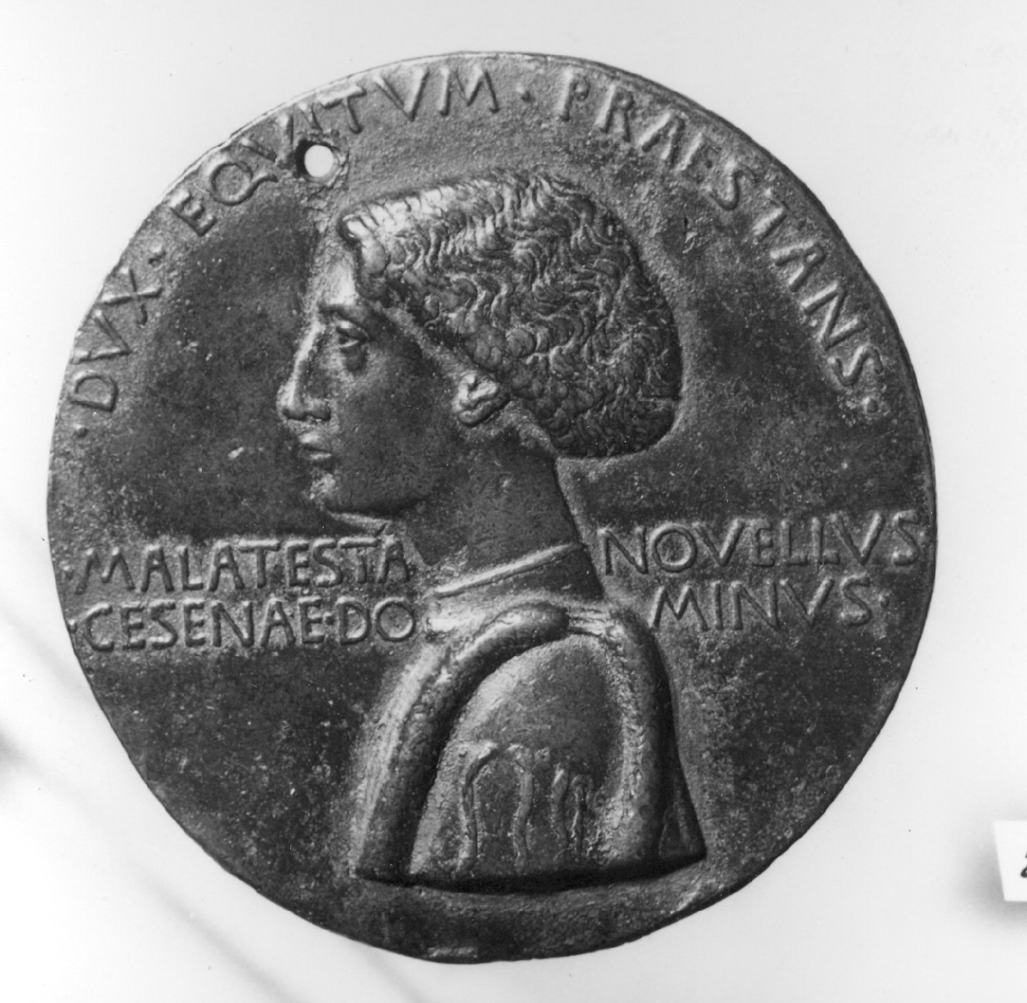 ritratto d'uomo di profilo (medaglia, elemento d'insieme) di Antonio di Puccio Pisano detto Pisanello (secc. XIV/ XV)