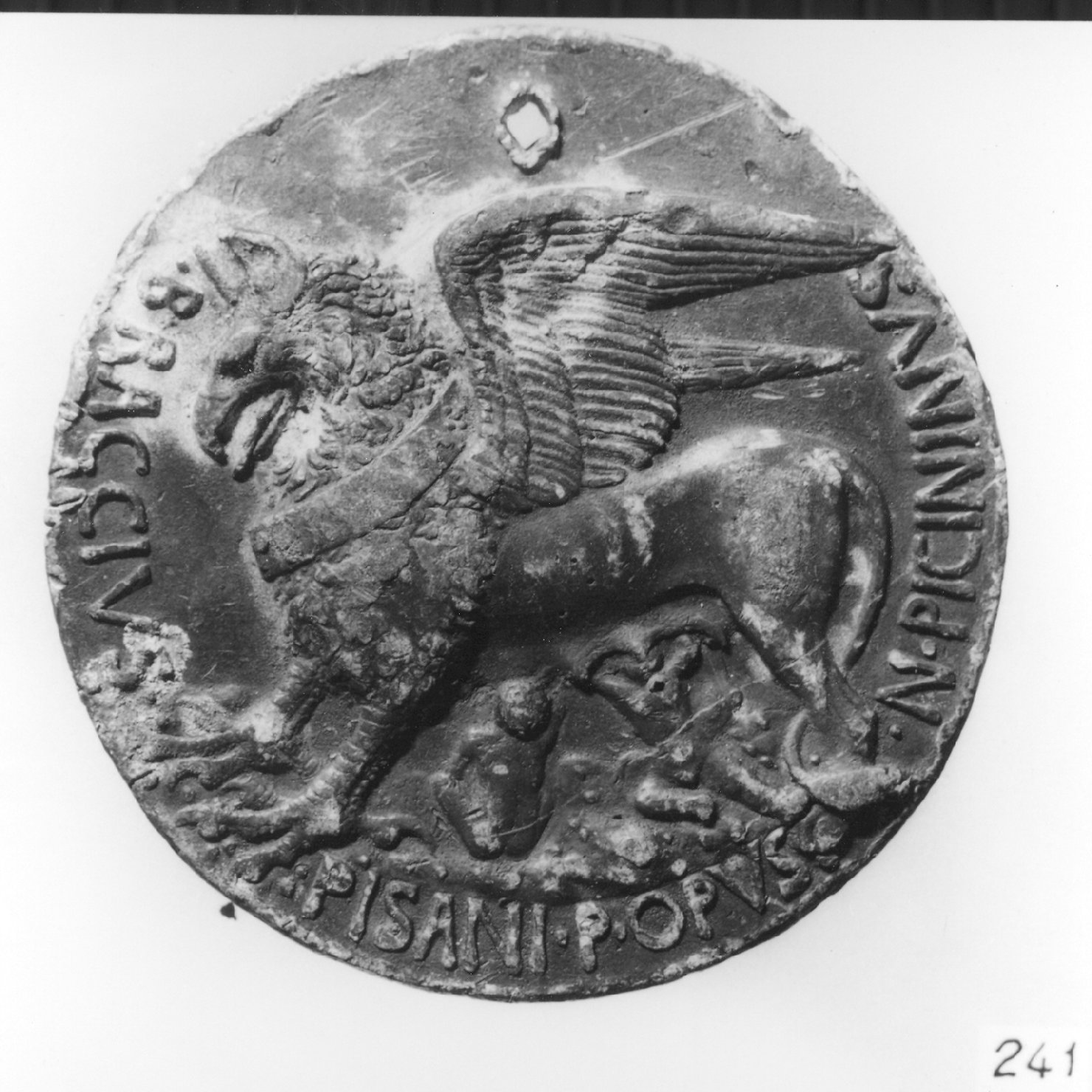 grifone (medaglia, elemento d'insieme) di Antonio di Puccio Pisano detto Pisanello (secc. XIV/ XV)