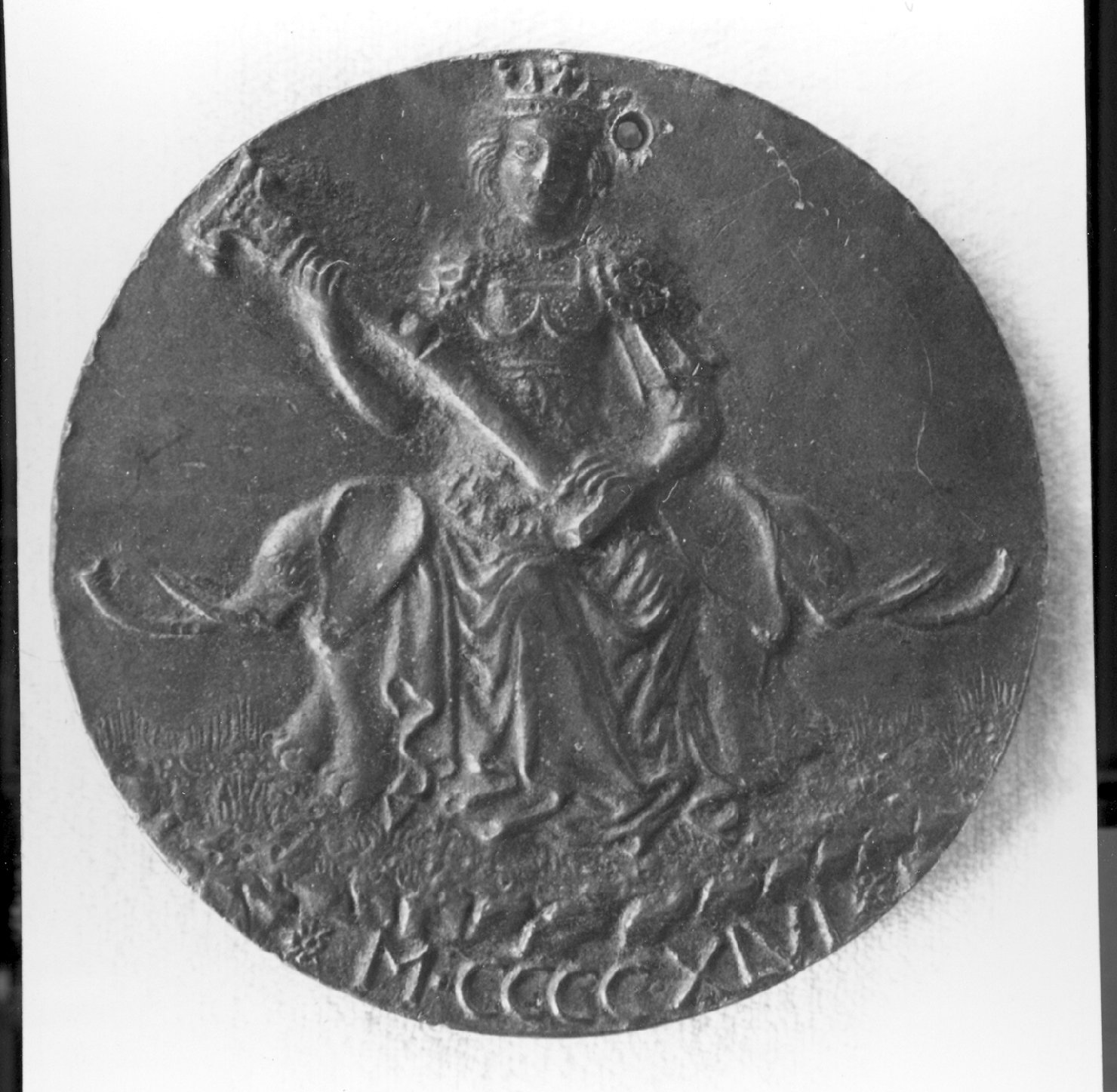 figura femminile (medaglia, elemento d'insieme) di De Pasti Matteo (sec. XV)