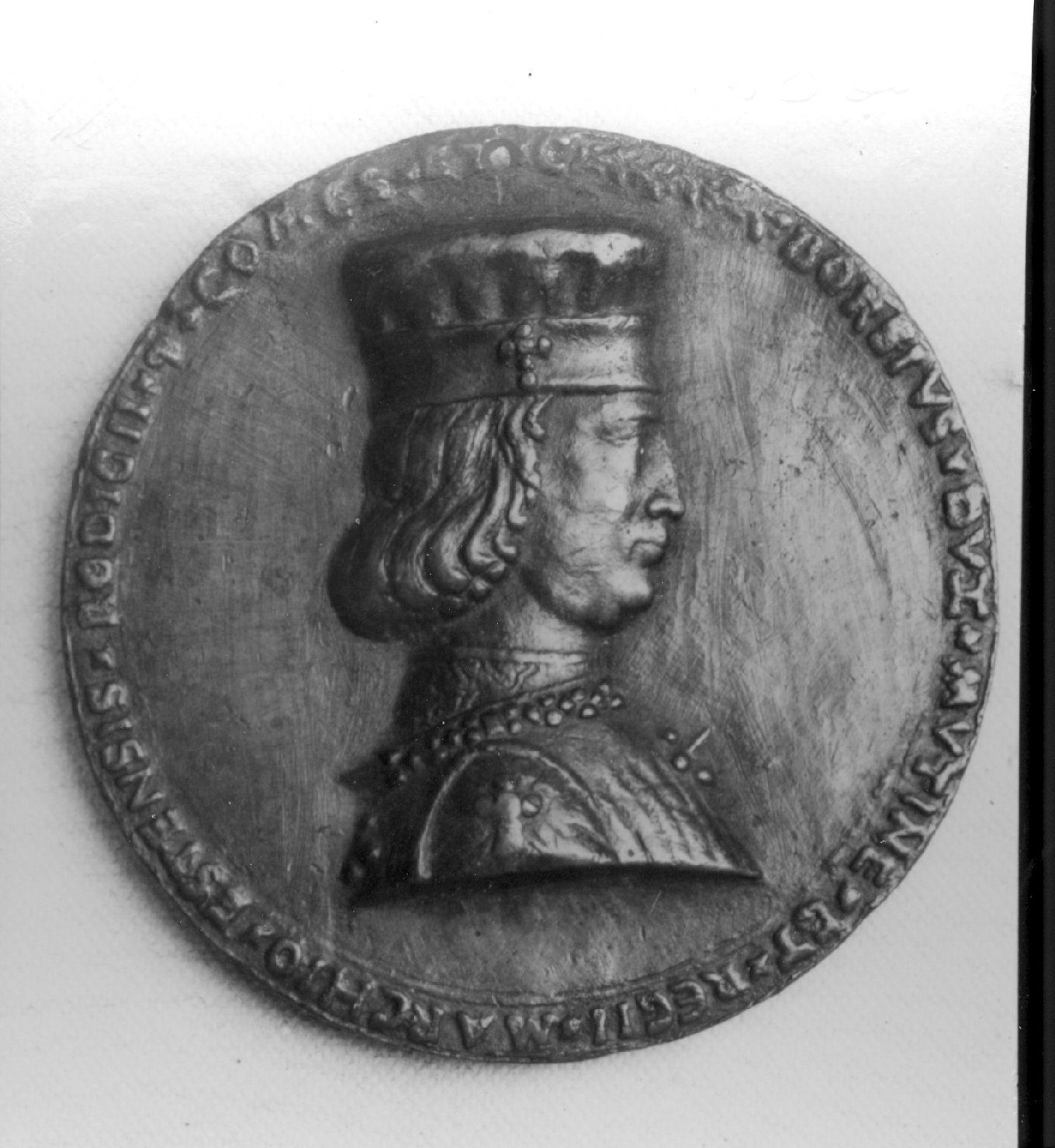 ritratto d'uomo di profilo (medaglia, elemento d'insieme) di Luxignolo Jacopo (sec. XV)
