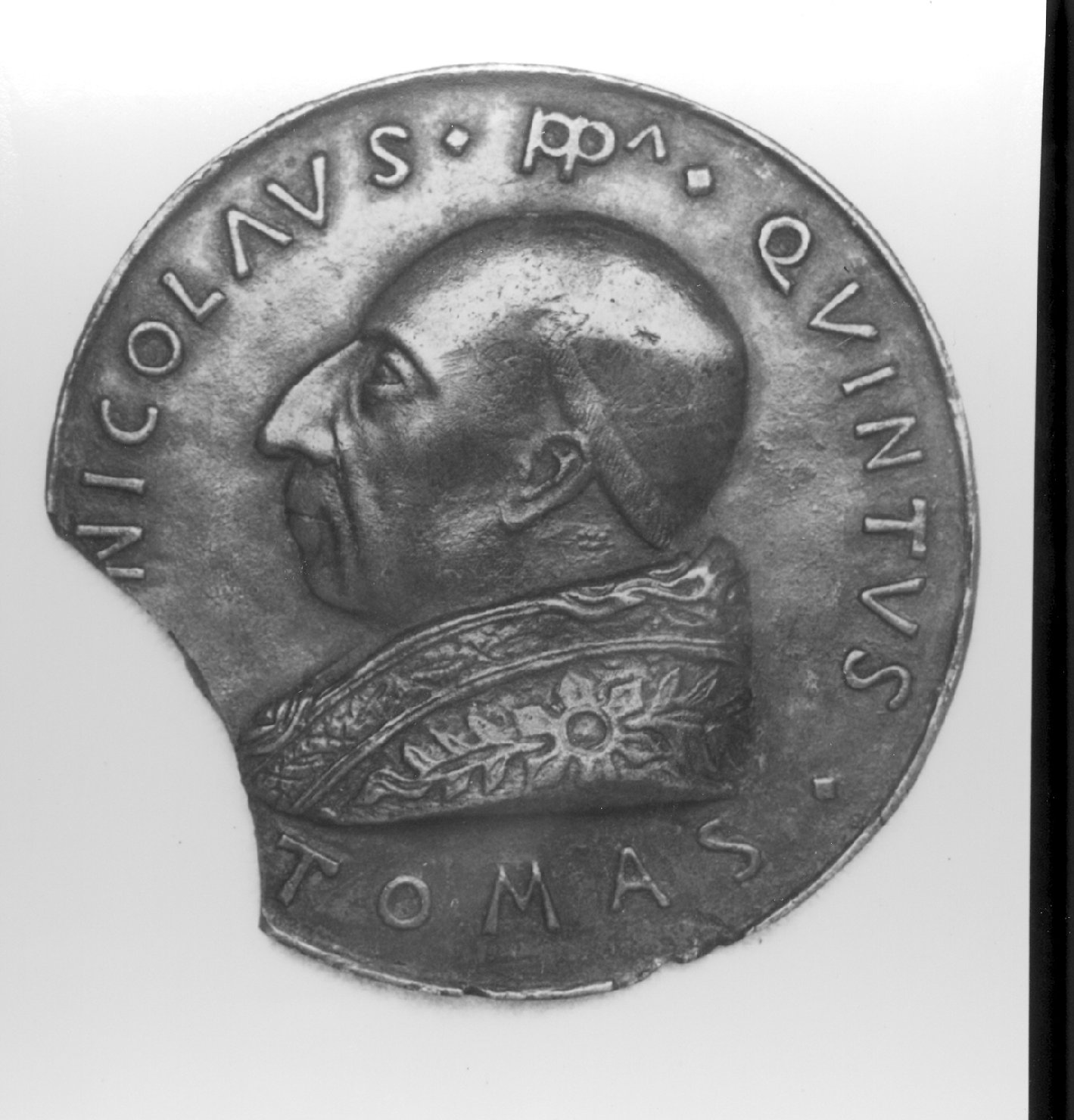 ritratto d'uomo di profilo (medaglia, elemento d'insieme) di Guacialoti Andrea (sec. XV)