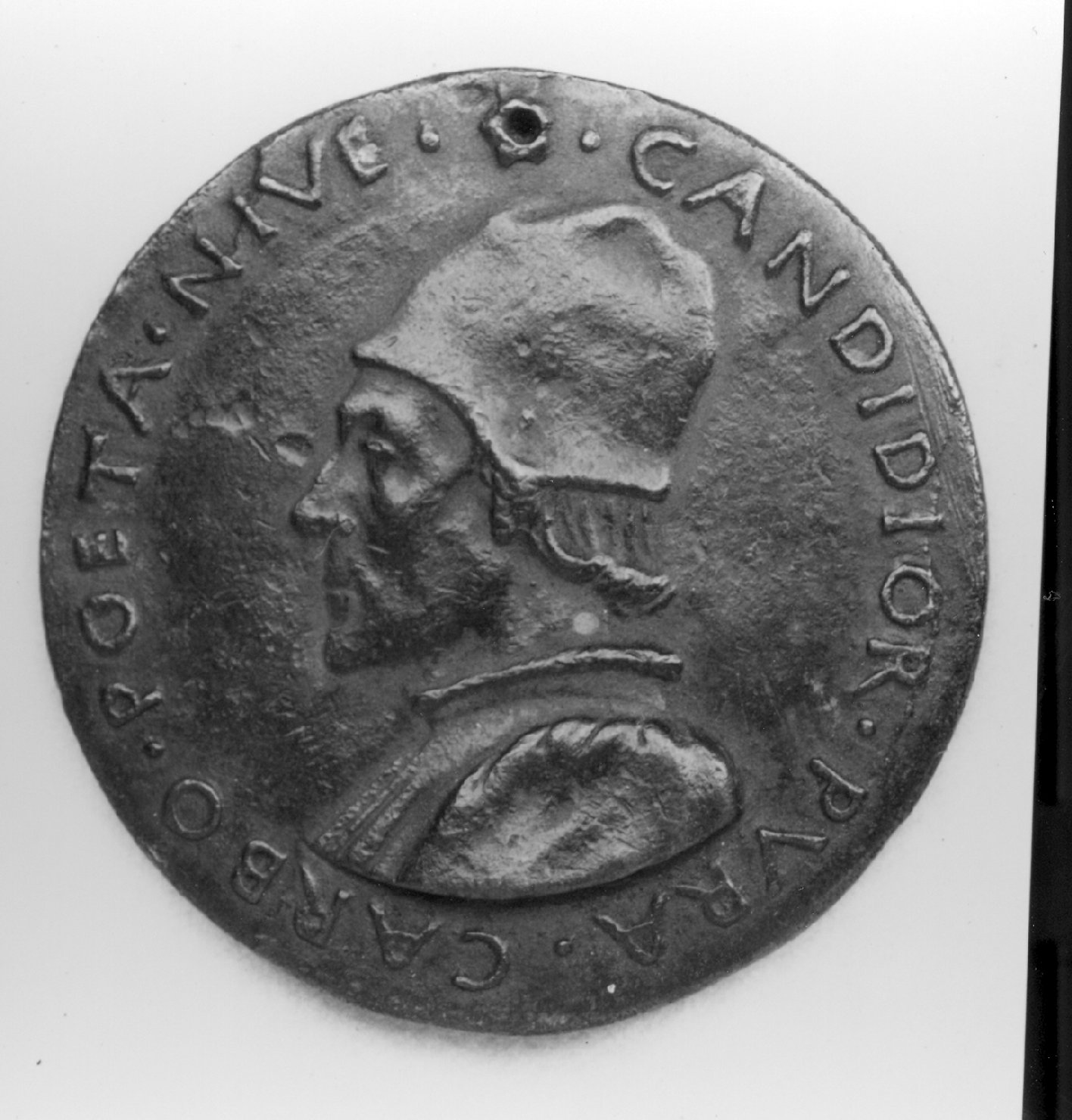 ritratto d'uomo di profilo (medaglia, elemento d'insieme) di Sperandio (secc. XV/ XVI)