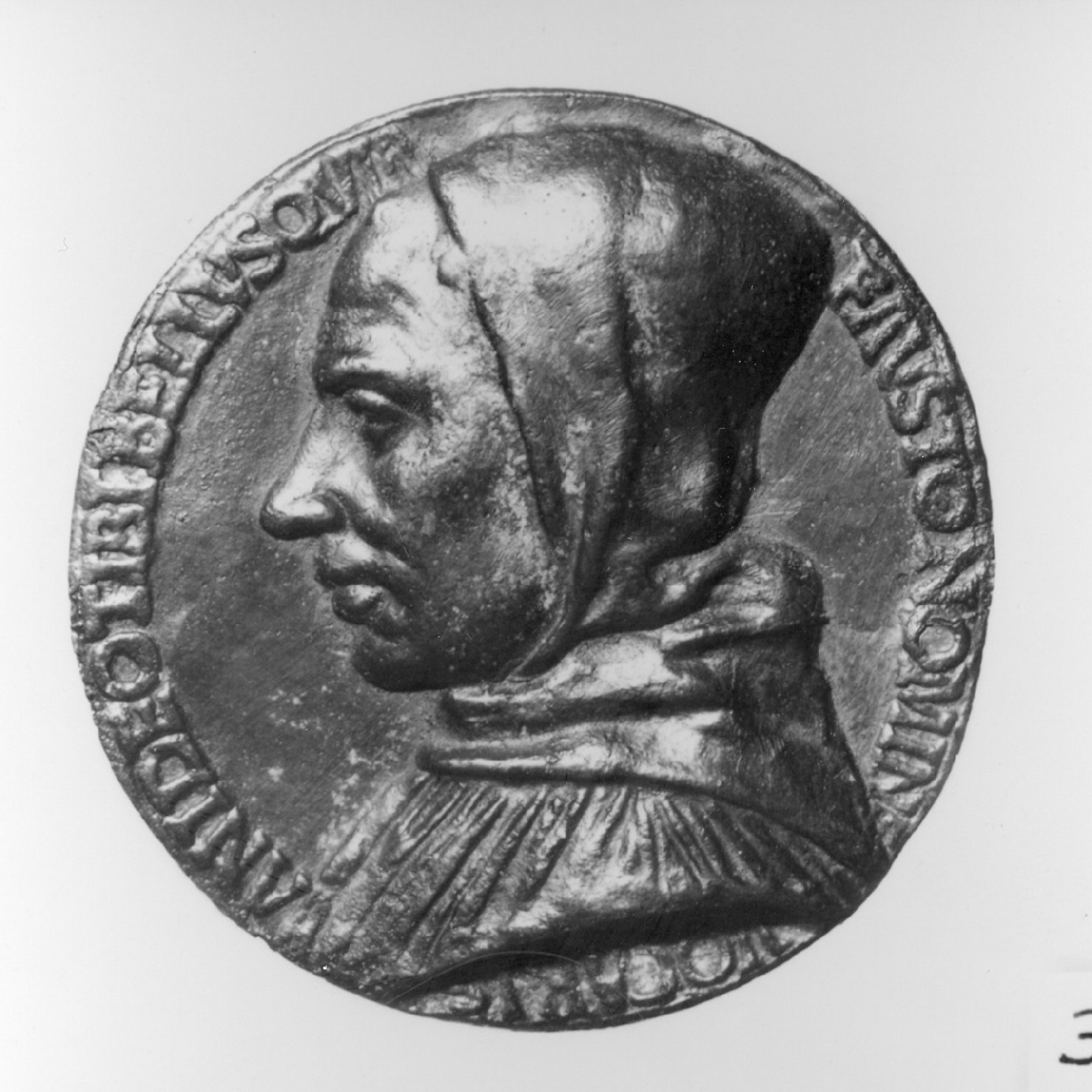 ritratto d'uomo di profilo (medaglia, elemento d'insieme) di Spinelli Niccolò (sec. XV)