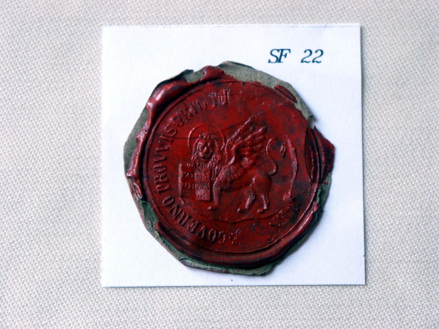 simbolo di San Marco: leone (sigillo) - ambito veneto (sec. XIX)