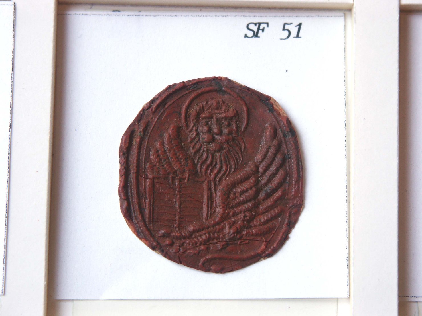 simbolo di San Marco: leone (sigillo) - ambito veneto (secc. XVI/ XVII)