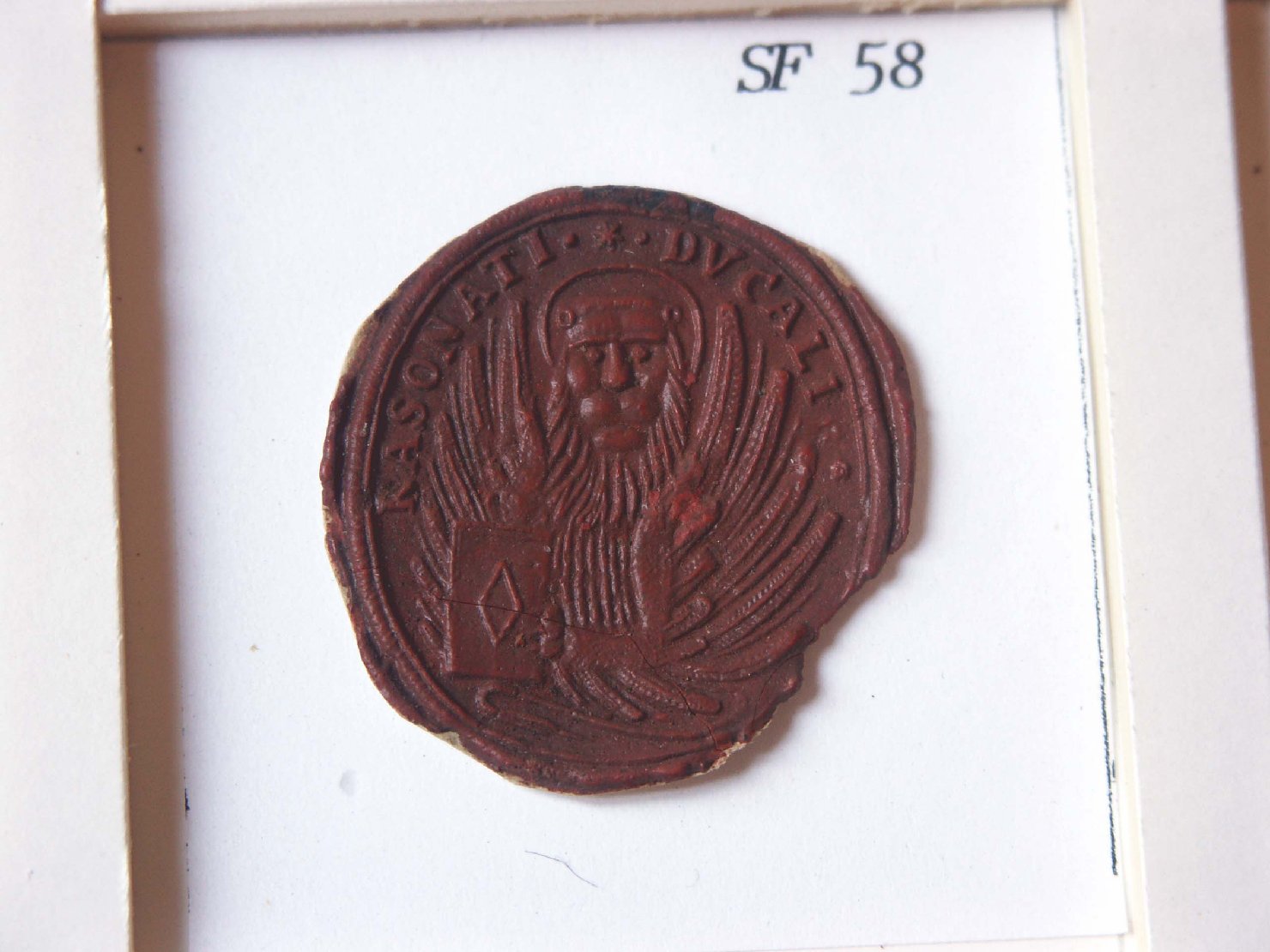 simbolo di San Marco: leone (sigillo) - ambito veneto (secc. XVI/ XVII)