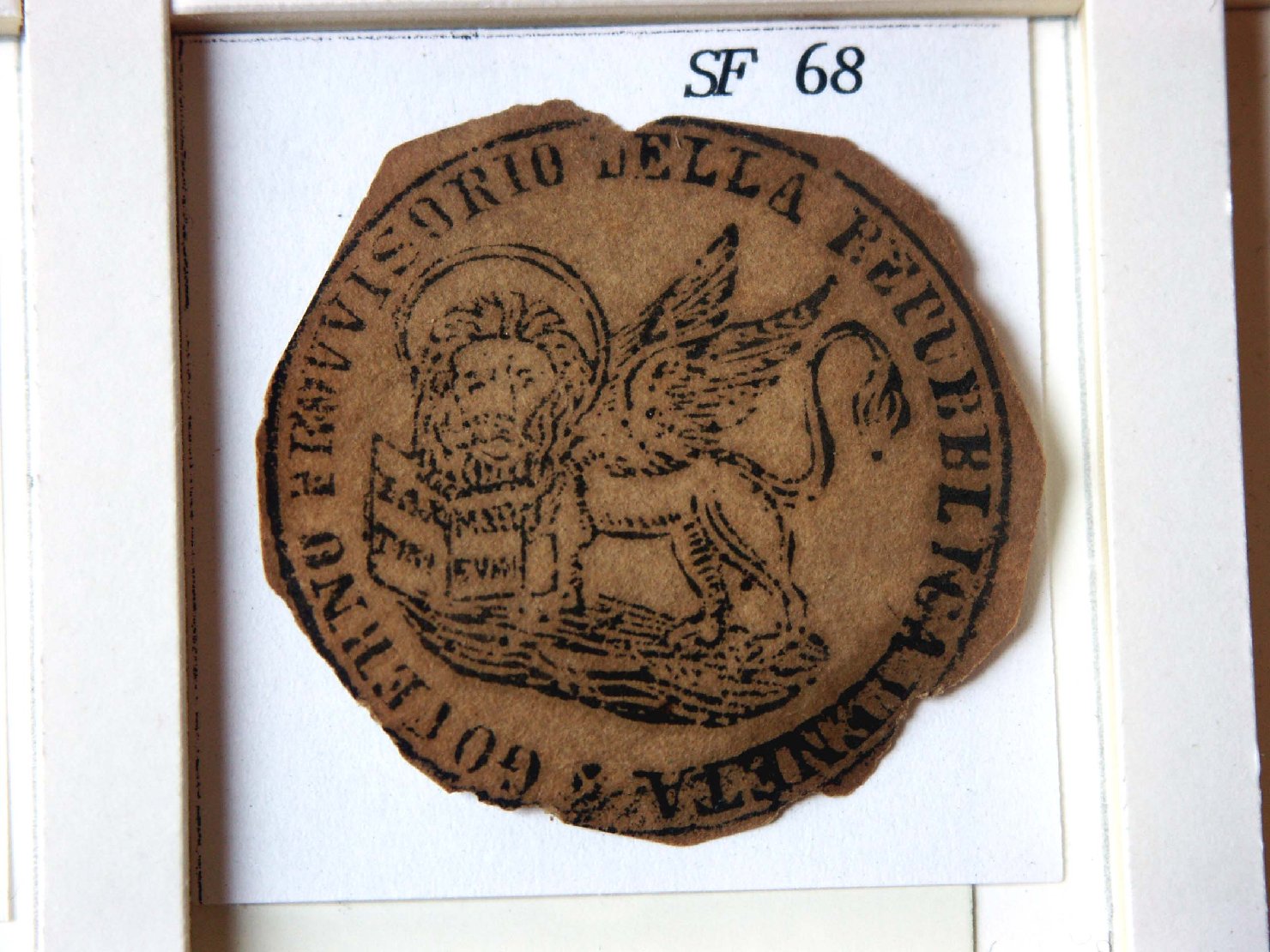 simbolo di San Marco: leone (timbro) - ambito veneto (sec. XIX)