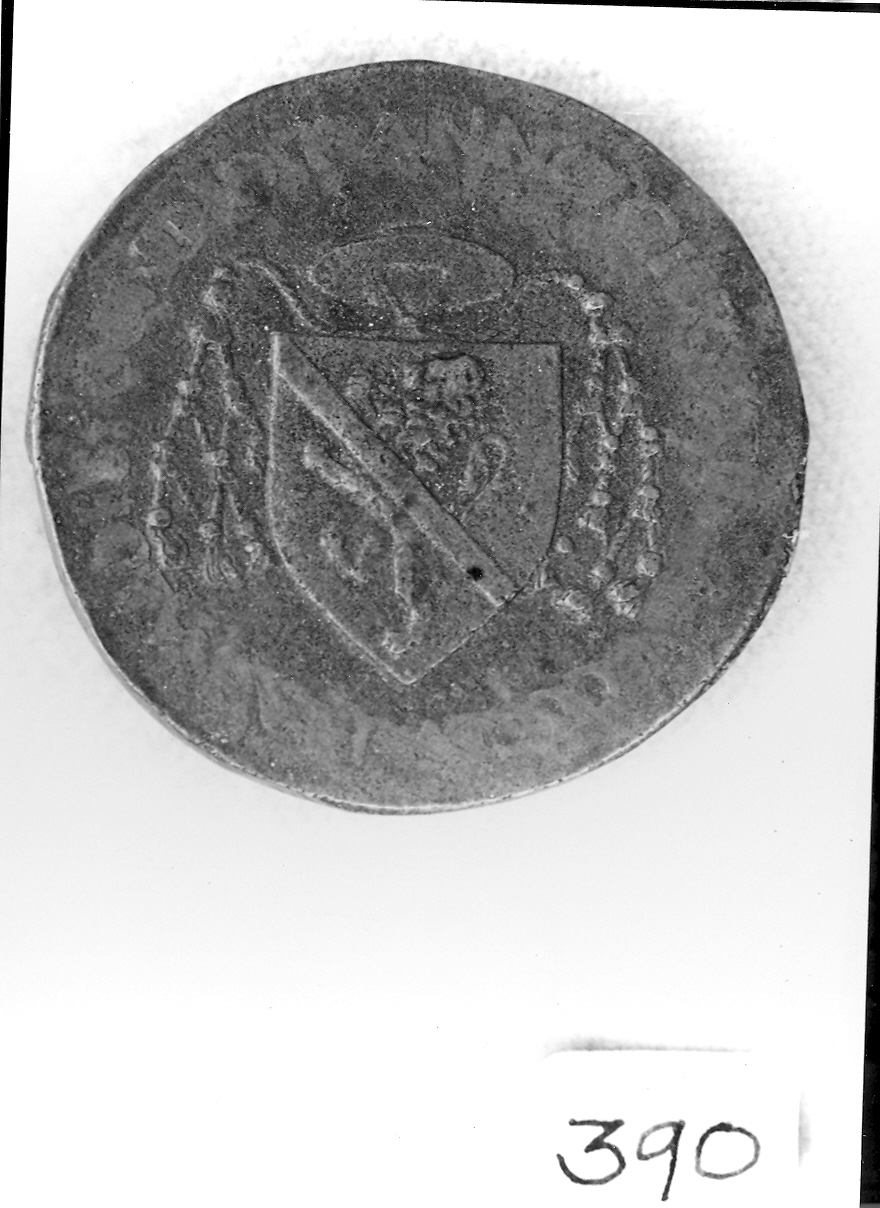 stemma cardinalizio (medaglia, elemento d'insieme) - ambito romano (terzo quarto sec. XV)