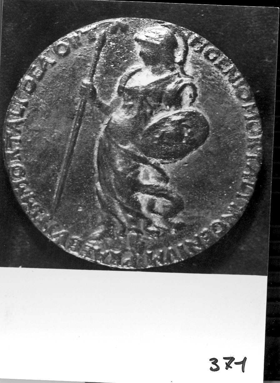 Minerva (medaglia, elemento d'insieme) - ambito toscano (ultimo quarto sec. XV)