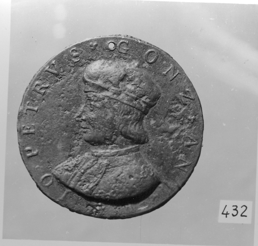 Gian Pietro Gonzaga, ritratto d'uomo di profilo (medaglia, opera isolata) - ambito mantovano (ultimo quarto sec. XV)