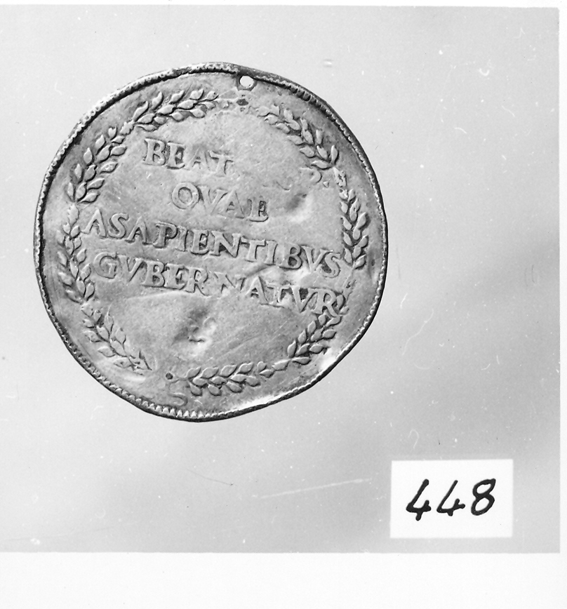 iscrizione (medaglia, elemento d'insieme) - ambito veneziano (ultimo quarto sec. XV)