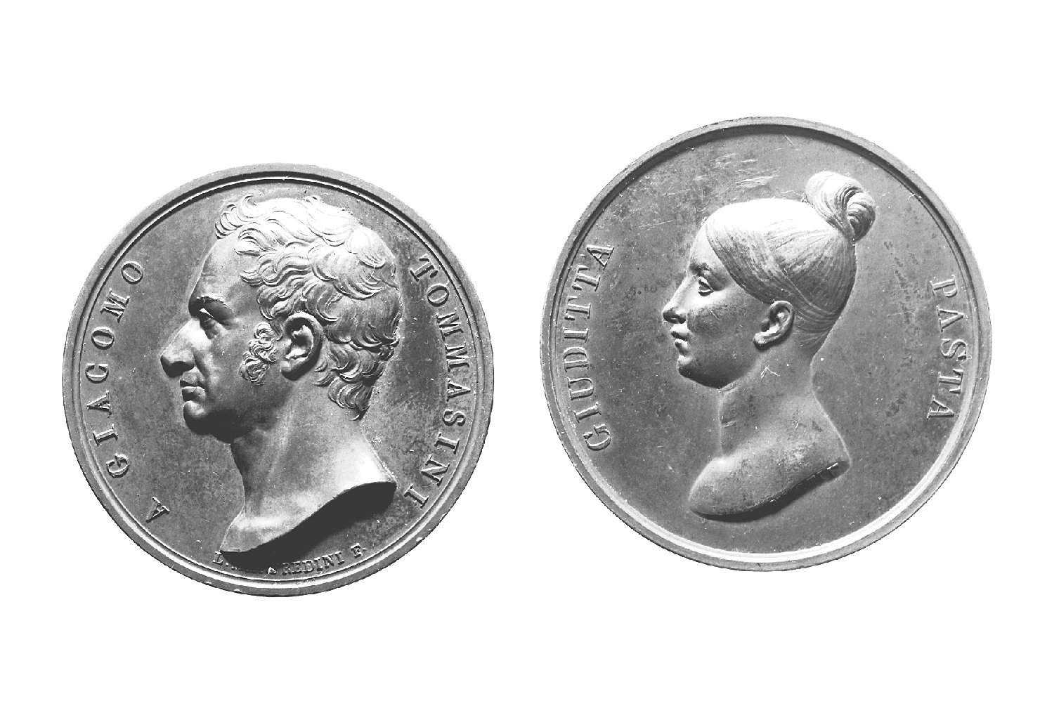 Giuditta Pasta, ritratto di donna (medaglia, elemento d'insieme) - ambito comasco (sec. XIX)