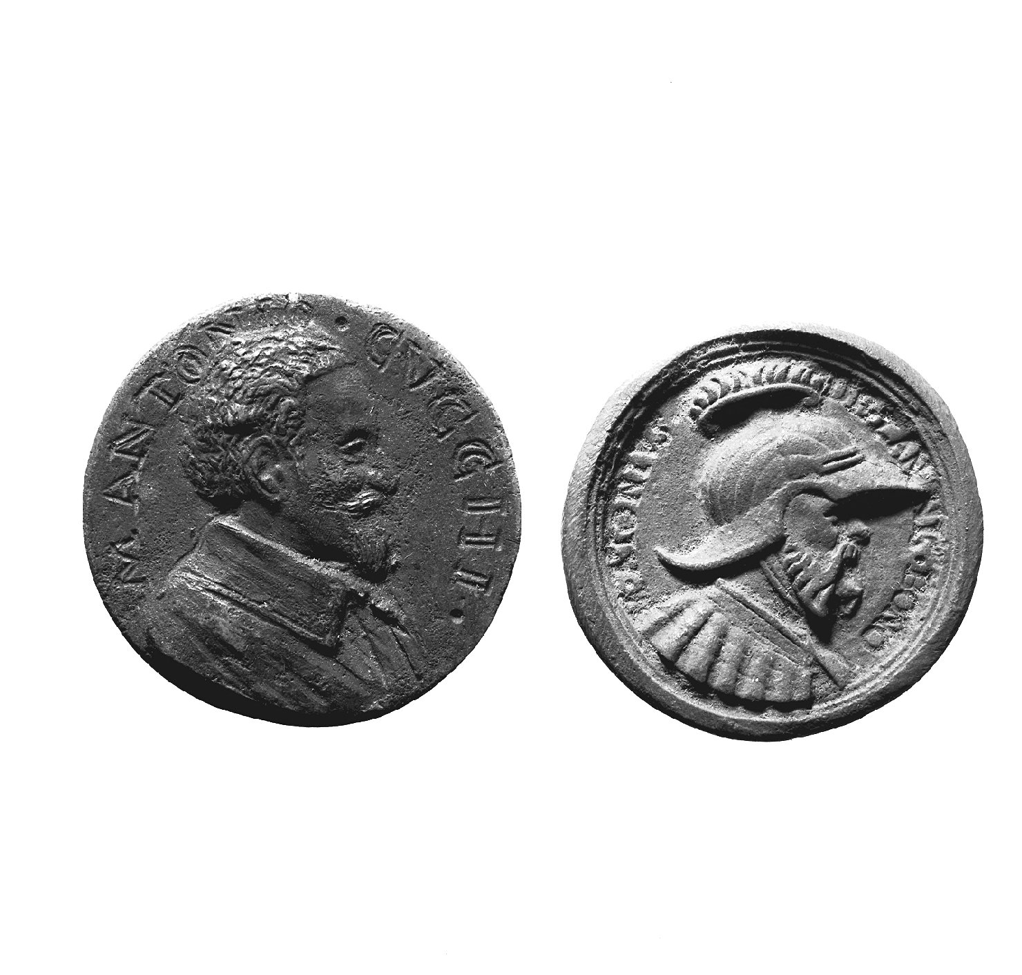 Marcantonio Cucchi, ritratto d'uomo di profilo (medaglia, elemento d'insieme) - ambito pavese (sec. XIX)