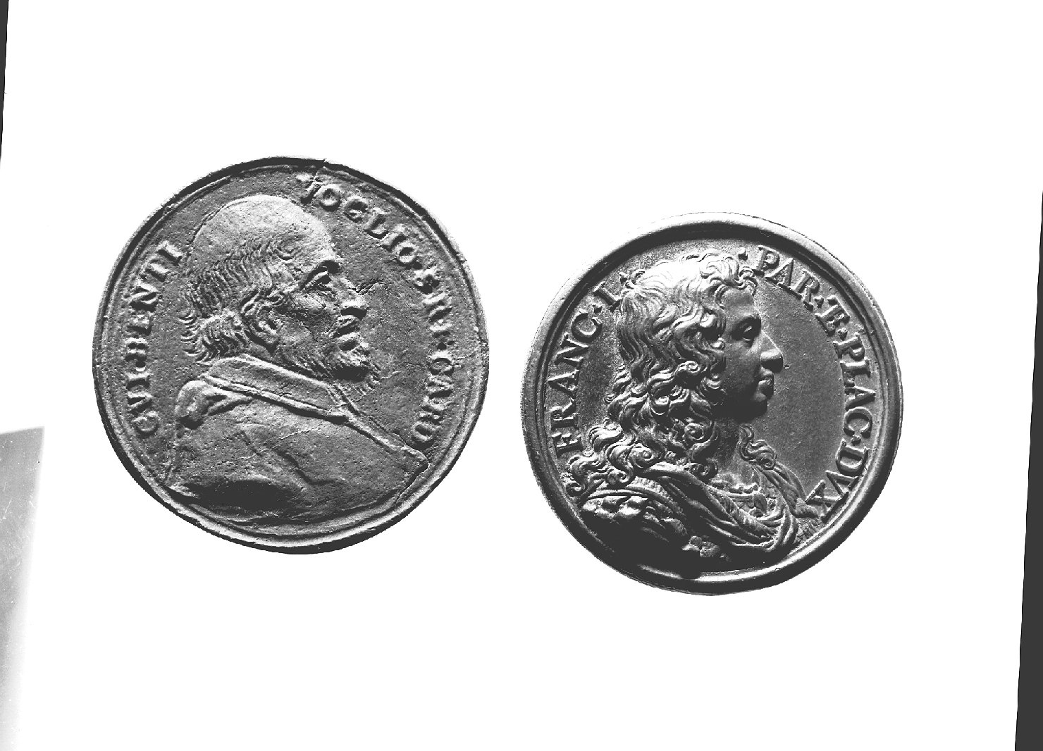 Francesco Farnese, ritratto d'uomo di profilo (medaglia, elemento d'insieme) - ambito parmense (ultimo quarto sec. XVII)