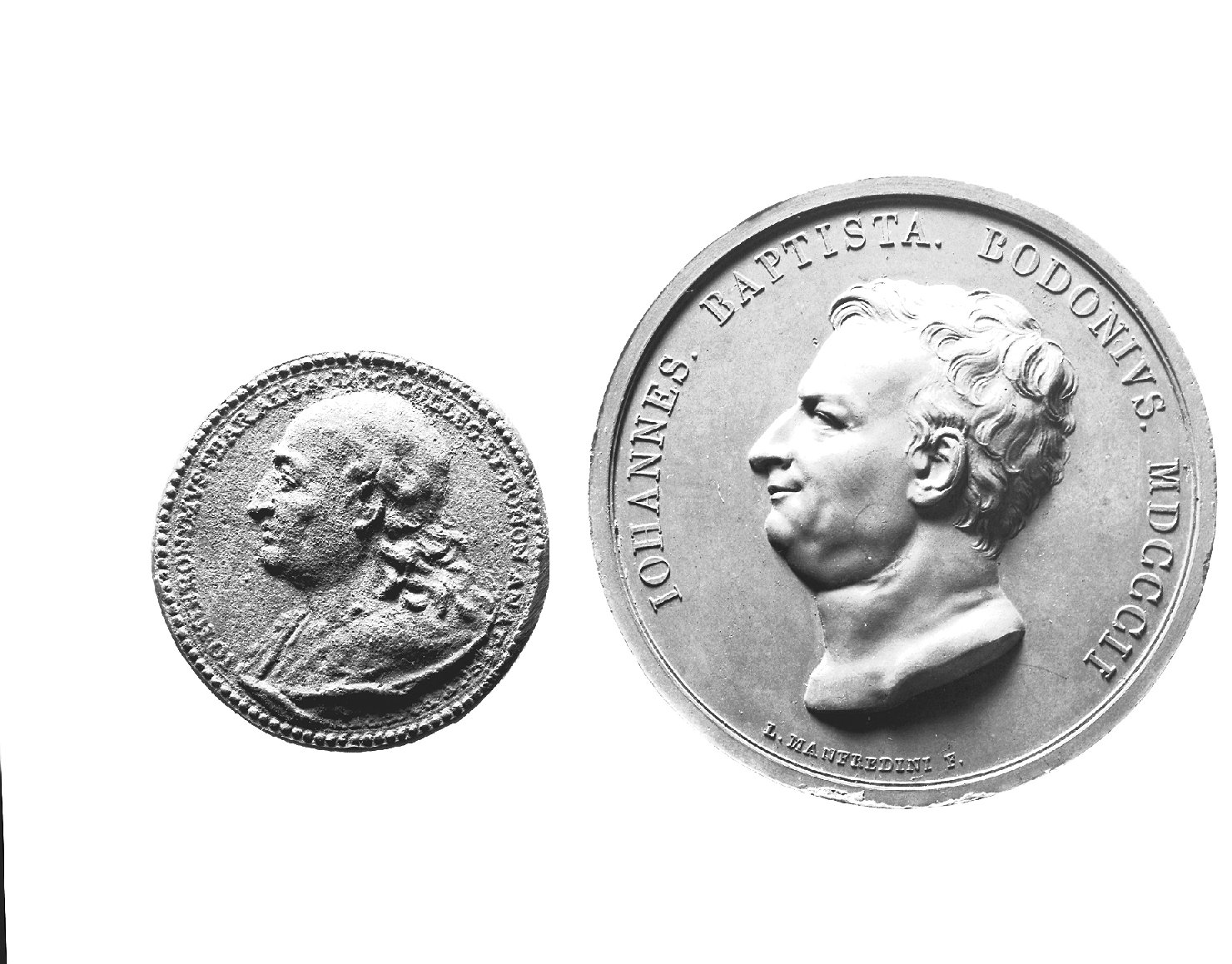 Giambattista Bodoni, ritratto d'uomo di profilo (medaglia, elemento d'insieme) - ambito parmense (inizio sec. XIX)