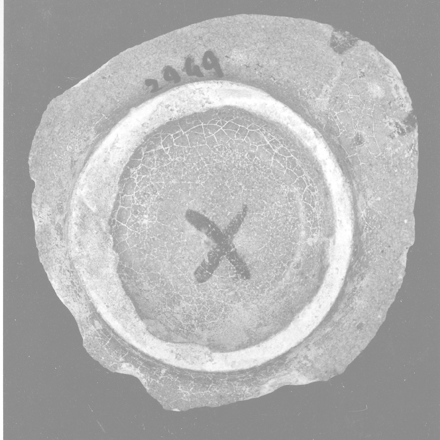 croce (tazzina, frammento) - ambito faentino (secc. XV/ XVI)