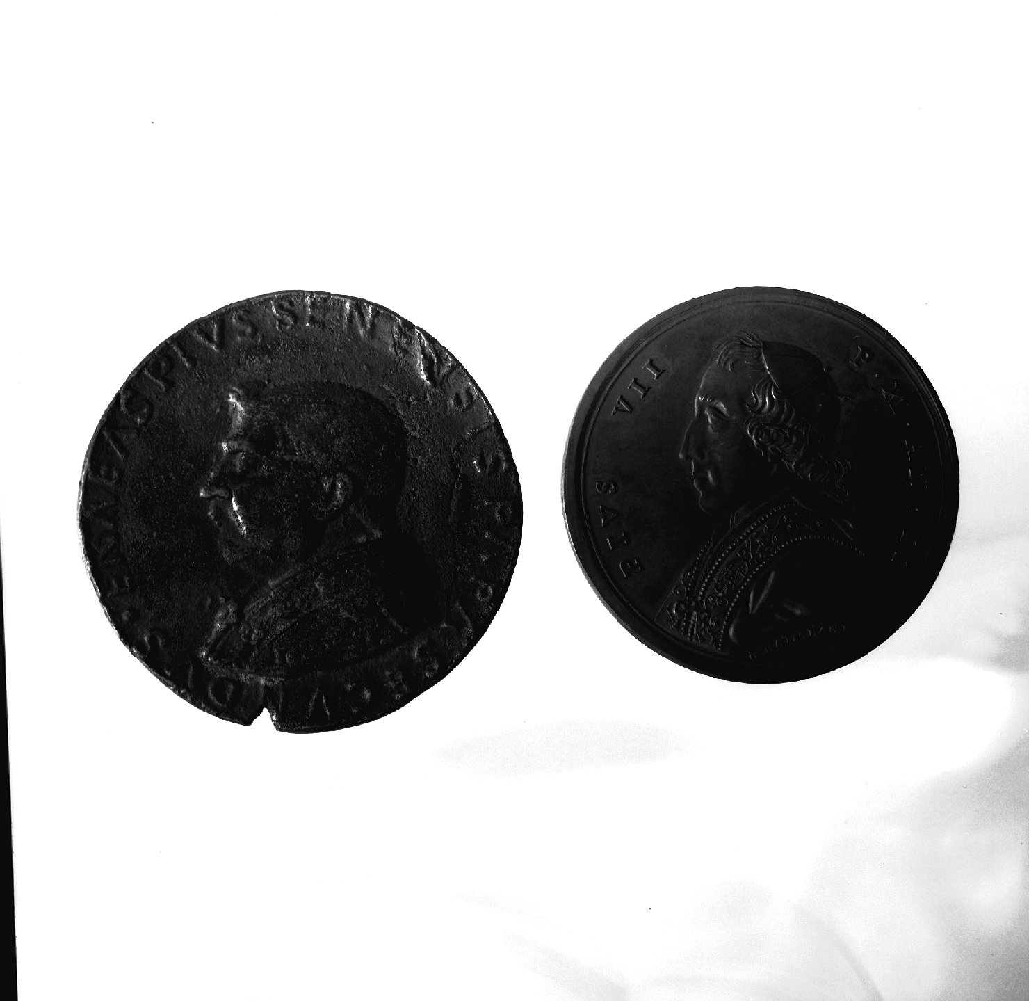 Pio VII, ritratto di ecclesiastico (medaglia) di Schwendimann Joseph (sec. XVIII)