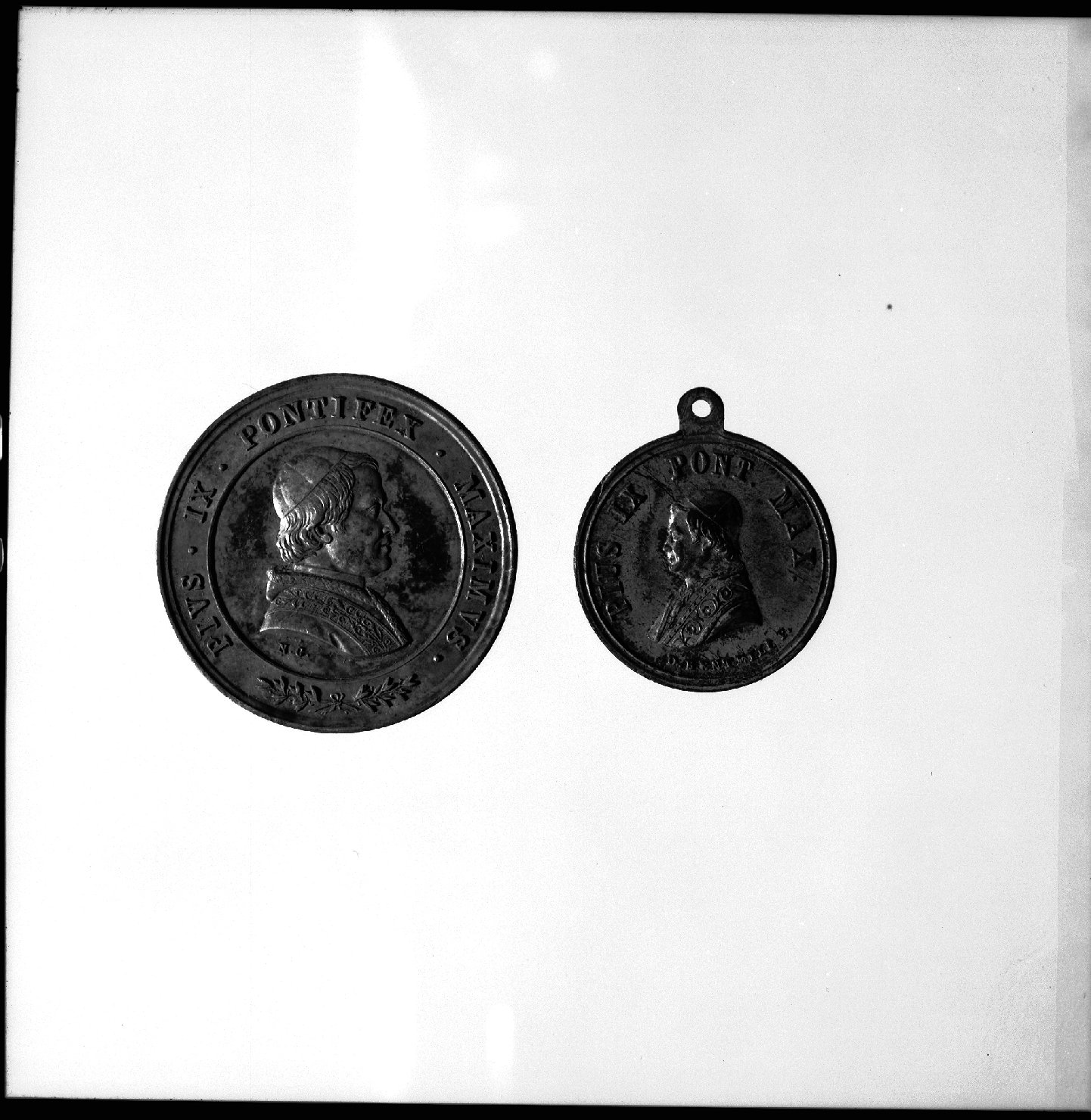 Pio IX, ritratto di ecclesiastico (medaglia) di Cerbara Niccolò (sec. XIX)