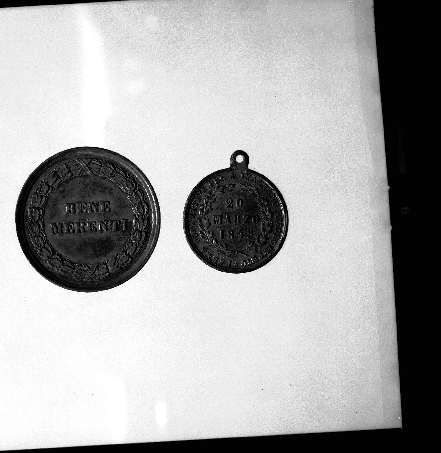 iscrizione (medaglia) di Bentelli Donnino (sec. XIX)