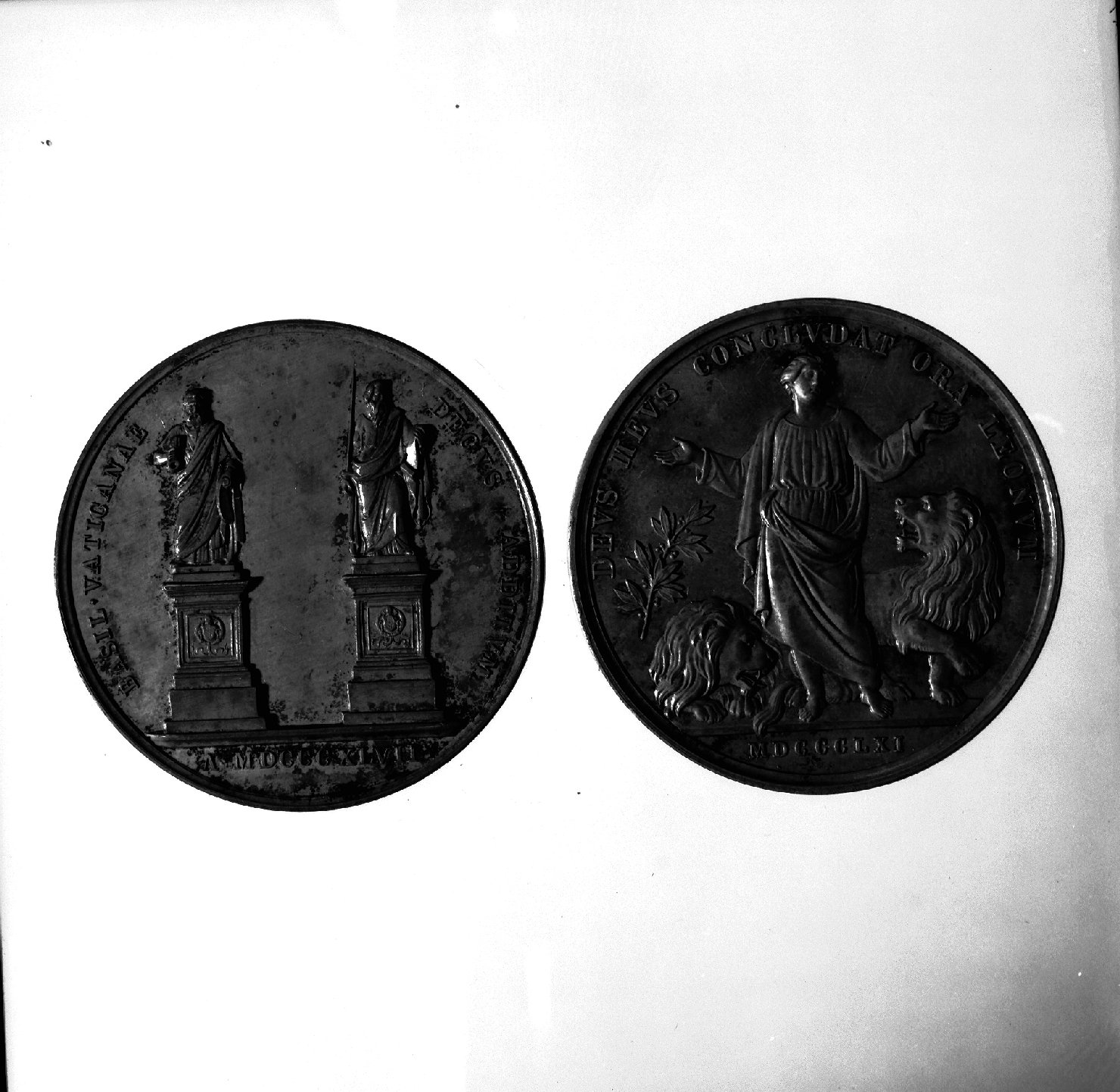 Daniele nella fossa dei leoni (medaglia) di Girometti Giuseppe (sec. XIX)